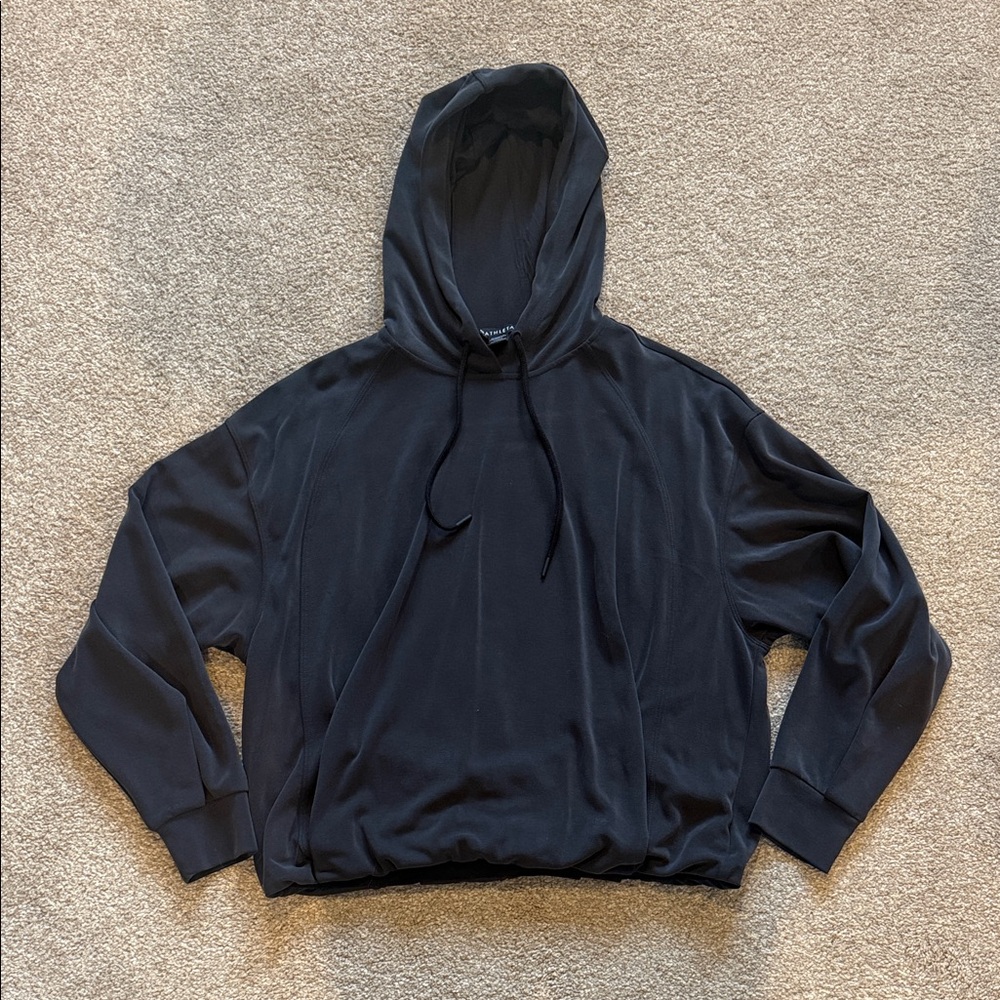 Like New Dark Black/Grey Athleta Bubble H Hoodie M